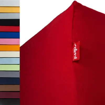 Produktbild von r-up Beste Spannbettlaken 140x200-160x220 bis 35cm Höhe rubinrot 95% Baumwolle / 5% Elasthan 230g/m²