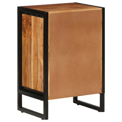 Produktbild von Badschrank 40x30x60 cm Massivholz Akazie und Eisen 372748