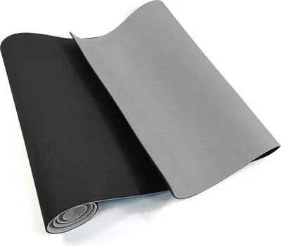 Obrázok produktu pre Rebecca Mobili Yoga Mat Black Grey Tpe Anti-Slip 0.6x183x61
