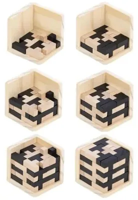 Obrázok produktu pre Drevená puzzle kocka
