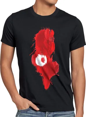 Produktbild von BaumwolleCloud Flagge Tunesien Herren T-Shirt Fußball Sport Tunisia WM EM Fahne