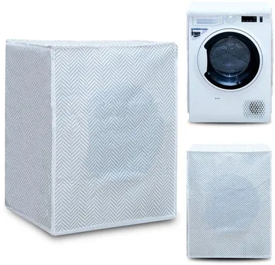 Productafbeelding van Ibenzoa® waterafstotende beschermhoes voor wasmachine en droger, met rits – van hoge kwaliteit, afmetingen 60x60x80 / 62x58x85 / 65x55x85 cm