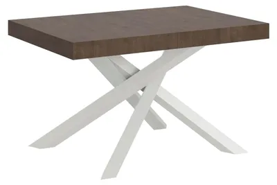Immagine prodotto di Tavolo Allungabile 140-244x90x77 cm Volantis Noce Telaio Bianco
