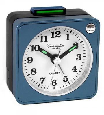 Produktbild von Wecker analog Licht Snooze blau 19065
