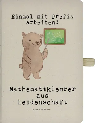 Produktbild von Mr. & Mrs. Panda Journal Mathematiklehrer Leidenschaft - Transparent - Geschenk, Referendariat, notizbuch, Tagebuch, Spruch, Witzig, Reisetagebuch, Adressbuch, Kladde