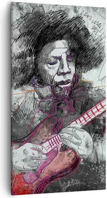 Produktbild von Bild auf Leinwand - Leinwandbild - Lied Gitarre Künstler Instrument - 55x100cm - Wand Bild - Wanddeko - Leinwanddruck - Bilder - Kunstdruck - Leinwand bilder - Wandkunst - PA55x100-2559