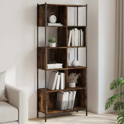 Obrázek produktu pro Maison Exclusive – knihovna z kouřového dubu 72 x 28 x 172 cm, dřevotřísková deska