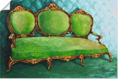 Produktbild von ARTland Poster Sofa grün Größe: 30x20 cm