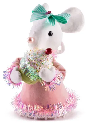 Zdjęcie produktu dla Dekoracja MagicHome, myszka, różowa, 27 cm