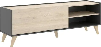 Immagine prodotto di Dmora Mobile Porta tv Allesia 43x155x47h cm Marrone Rovere, Modulabile Apertura a Ribalta