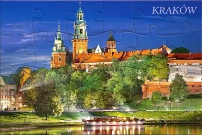 Zdjęcie produktu dla Puzzle 24 elementy – pocztówka „Zamek Wawelski nocą”, Polska 900411 Castorland