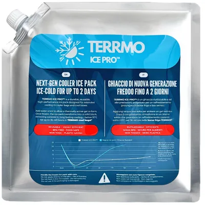 Imagen del producto de Bolsa de hielo grande, de 25x25 cm, con capacidad de 830 ml, reutilizable, para neveras portátiles