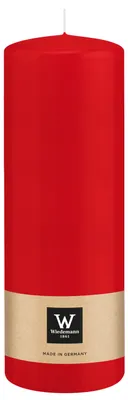 Produktbild von Zylinderkerze/Stumpenkerze - rot - 20 x 7 cm - 103 Brennstunden