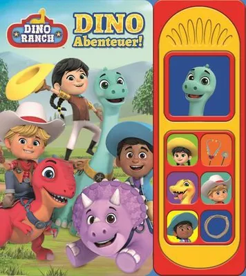 Obrázok produktu pre Dino Ranch - Dino-Abenteuer! - Soundbuch - Pappbilderbuch mit 7 dinotastischen Geräuschen