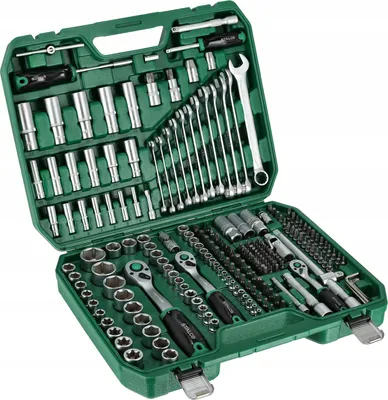 Produktbild von Steckschlüsselsatz Stalco 1/2 Zoll 3/8 Zoll 1/4 Zoll 219 Teile