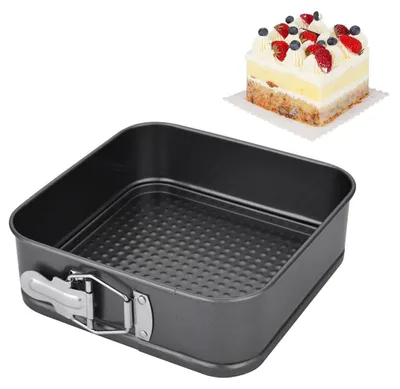 Produktbild von Springform Quadrat 22x22x6,5 cm Antihaftbeschichtung Dunkelgrau