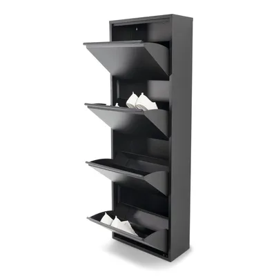 Produktbild von Spinder Billy 4 Schuhschrank Stahl Schwarz