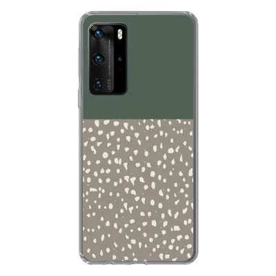 Produktbild von MuchoWow® Handyhülle Schutzhülle Hülle für Huawei P40 Pro Polka dot - Grün - Muster Silikon Softcase Handy Hülle - Schutz