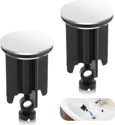 Produktbild von 2Stk Waschbeckenstöpsel, Abflussstopfen Waschbecken, Abflussstopfen Stöpsel, Stöpsel Waschbecken, Badewannenstöpsel Ø40mm