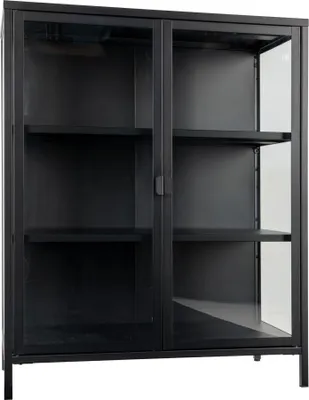 Image de Brisbane Armoire vitrine, hauteur 101,5 cm, noir.