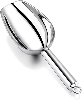 Eisportionierer aus Edelstahl, 5 Unzen, silber