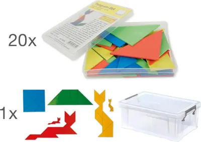 Produktbild von TimeTEX Klassensatz Tangram, 21-tlg., in Box