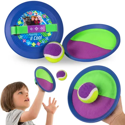 Produktbild von DISNEY Frozen Catchball-Spiel mit Klettscheiben, Wurf- und Fangspiel, inkl. Ball