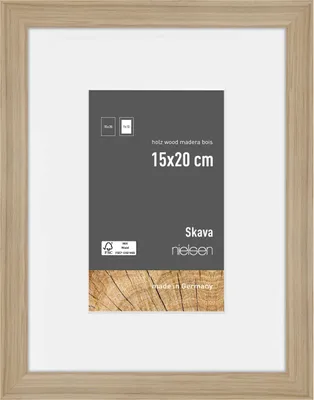 Image de Cadre photo en bois Nielsen Skava, chêne, 15 x 20 cm avec passe-partout 9 x 13 cm