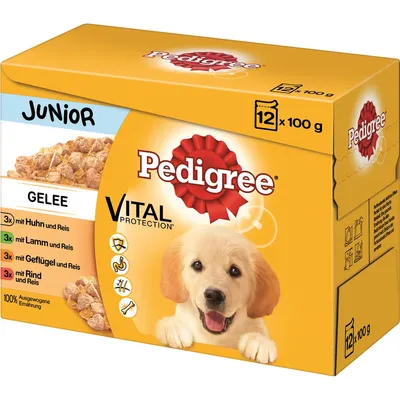 Produktbild von Pedigree Portionsbeutel Junior in Gelee im Multipack 12x100g
