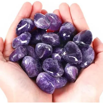 Produktbild von Amethyst Kristalle Trommelsteine Natürliche Heilsteine 100g