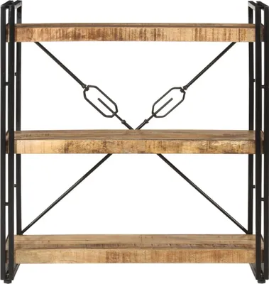 Zdjęcie produktu dla vidaXL Stojak na kubki 3 przegrody 77x30x80 cm lite drewno mango i żelazo
