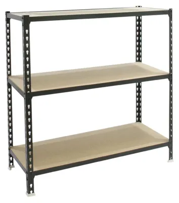 Image de Etagère Légère Sans Vis Maderclick Superplus 3/400 900 Antracite/bois Antracite/bois 900x1100x400 - Simonrack