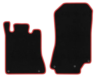 Immagine prodotto di Tappetini in moquette per Mercedes SL R129 1989-2001 (500 sl) – set 4 pezzi, nero/rosso, su misura – Wielganizator CARLUX