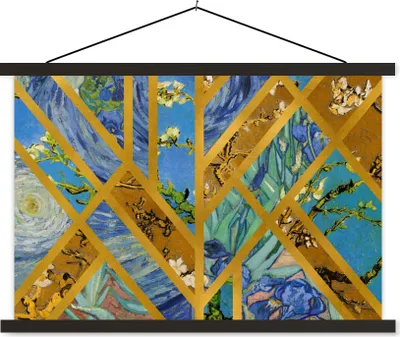 Produktbild von MuchoWow® Textilposter Kunst - Van Gogh - Alte Meister 120x80 cm mit schwarzem Rahmen - Wanddeko