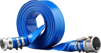 Zdjęcie produktu dla VEVOR wąż przemysłowy 50.8mmx15.24m wąż płaski PVC wąż pożarniczy 58 PSI (4 bar) ciśnienie robocze wąż ściekowy 174 PSI (12 bar) ciśnienie rozrywające wąż konstrukcyjny z połączeniami Camlock C/E, 4 zaciski