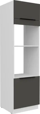 Obrázek produktu pro Skříň na vestavné spotřebiče LUNARA - šířka 60 cm, grafit / bílá