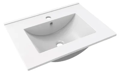 Obrázek produktu pro Umývadlo do nábytku, rozměry 60|16,5 x 61 x 46 cm (výška x šířka x hloubka), keramika, bílá barva, model M