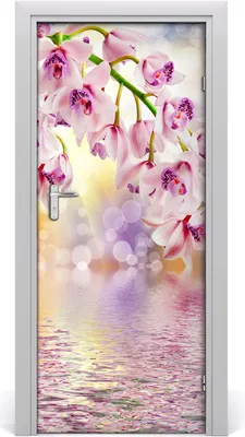 Produktbild von Tulup Türaufkleber 85x205 cm Dekorative Aufkleber Selbstklebend Wasserdichte Tapete Abnehmbar Schlafzimmer Wohnzimmer Wohnkultur - Orchideenen