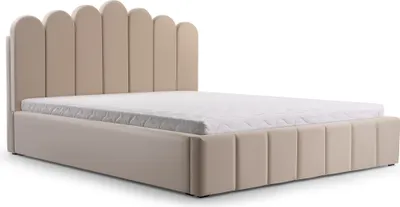 Produktbild von MOEBLO Polsterbett Bett 03 – Doppelbett mit Kopfstütze, Rahmenbettgestell, Bettkasten, Lattenrost und gepolstertem Kopfteil, Double - 180x200 - Rabbit (TRINITY 5)