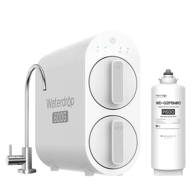 Immagine prodotto di Sistema di filtrazione dell'acqua a osmosi inversa Waterdrop WD-G2P600 RO, con 1 filtro aggiuntivo WD-G2P6MRO