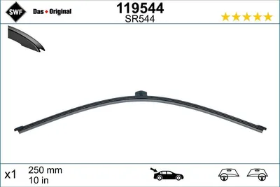 Produktbild von SWF DAS ORIGINAL Heckscheibenwischer Stück für OPEL Astra L Sports Tourer Flach 250mm