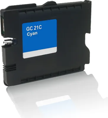 Produktbild von 1x kompatible Tintenpatrone für Ricoh Aficio GX 2500 Aficio GX 3000 Aficio GX 3000 S GC-21 405533 Cyan C