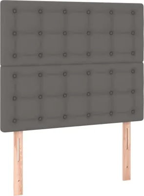 Produktbild von vidaXL Kopfteil Grau 80x5x118/128 cm Kunstleder