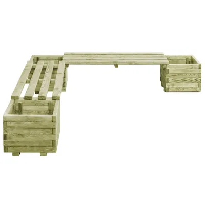 Immagine prodotto di Fioriera da Giardino con Panca in Legno di Pino Impregnato