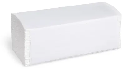 Produktbild von 8000x Falthandtücher Papierhandtuch 23x21cm 1-lagig weiß Zick Zack V-Falz