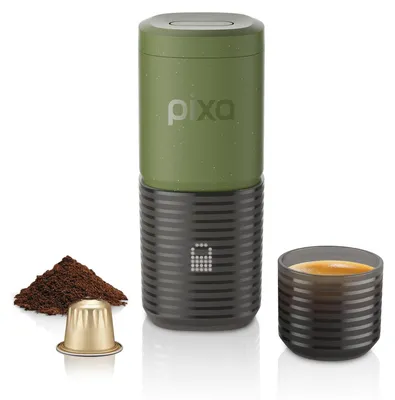 Elektrische tragbare Espressomaschine, olivgrün, 9000 mAh, 20 bar