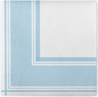 Produktbild von Airlaid Serviette Alfred in Grau-Hellblau, 40 x 40 cm, 50 Stück - Mank