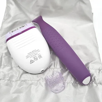 Produktbild von Philips Satinelle Essential BRP505/00 Kompakter Epilierer mit Kabel, Violett, Weiß, Hinterer Oberschenkel, Bikini, Vorderer Oberschenkel, Äußerer Oberschenkel, Oberlippe, 8 Disks, AC, 15 V