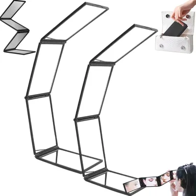 Produktbild von Spiegel mit 360° Drehung - 4-fach verstellbarer Haarspiegel - 2 Stück
