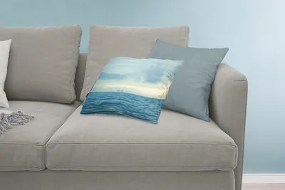 Produktbild von MuchoWow® Zierkissen Sofakissen Wohnzimmer Dekokissen 60x40 cm Nordsee - Nebel - Wasser - Kopfkissen - Polster mit Foto
